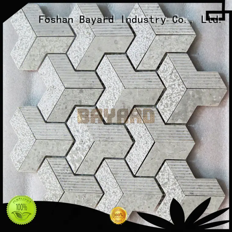 Bayard high-end grey mosaic floor tiles for wholesale for bathroom