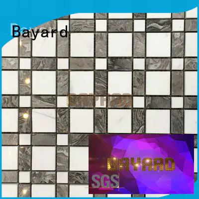Bayard simple design glass mosaic wall tiles supplier for hotel lobby