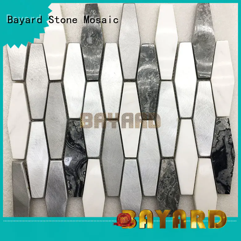Bayard elegant black and gray mosaic tile for wholesale for bathroom