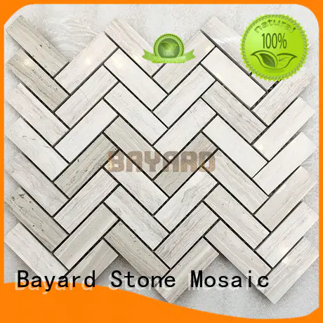 Bayard natural black stone mosaic tile marquina for decoration