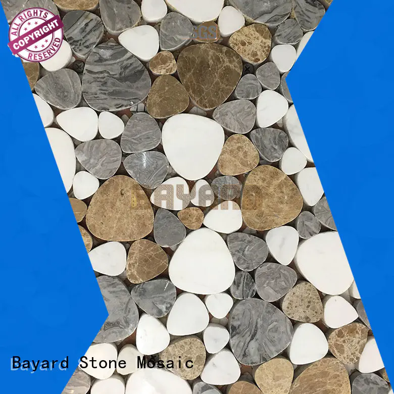 Bayard elegant silver grey mosaic tiles flower for bathroom