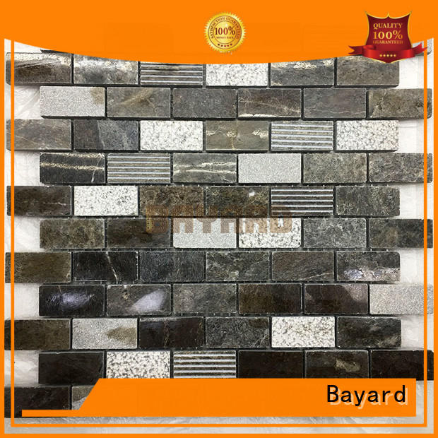 grey natural stone mosaic wall tile marble for TV wall Bayard