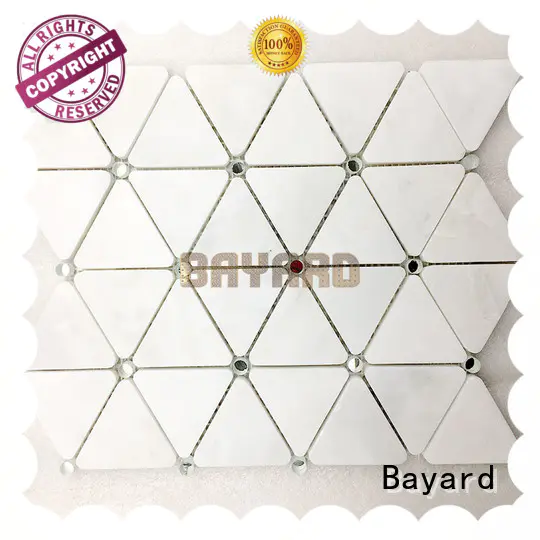 Bayard rectangle pebble mosaic tile owner for foundation