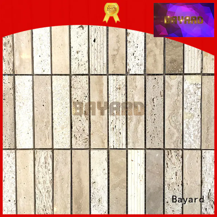 Bayard brick travertine mosaic wall tile for wholesale for hotel lobby