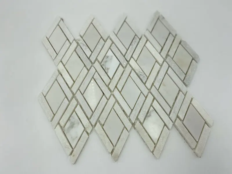 Carrara white marble mosaic tiles