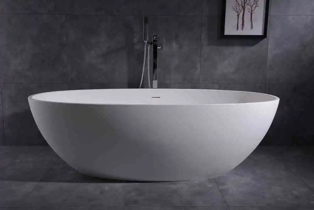Wholesale Solid Surface Bathtub White Cast Stone Bathtub